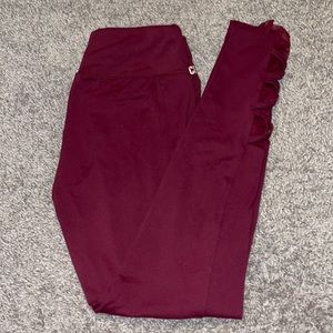 Justice Maroon Leggings